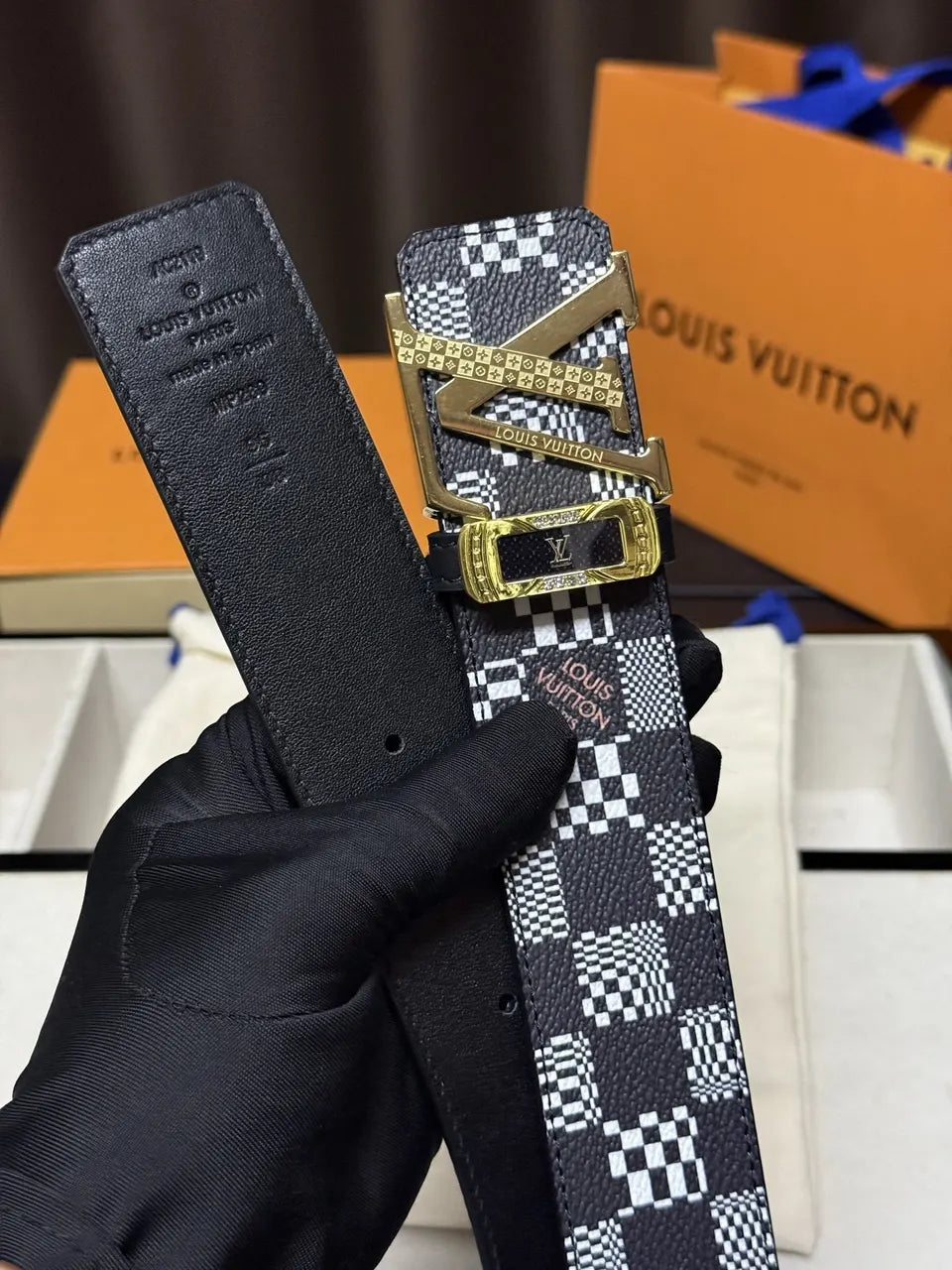 Damier Checkered Belt - Hình 5