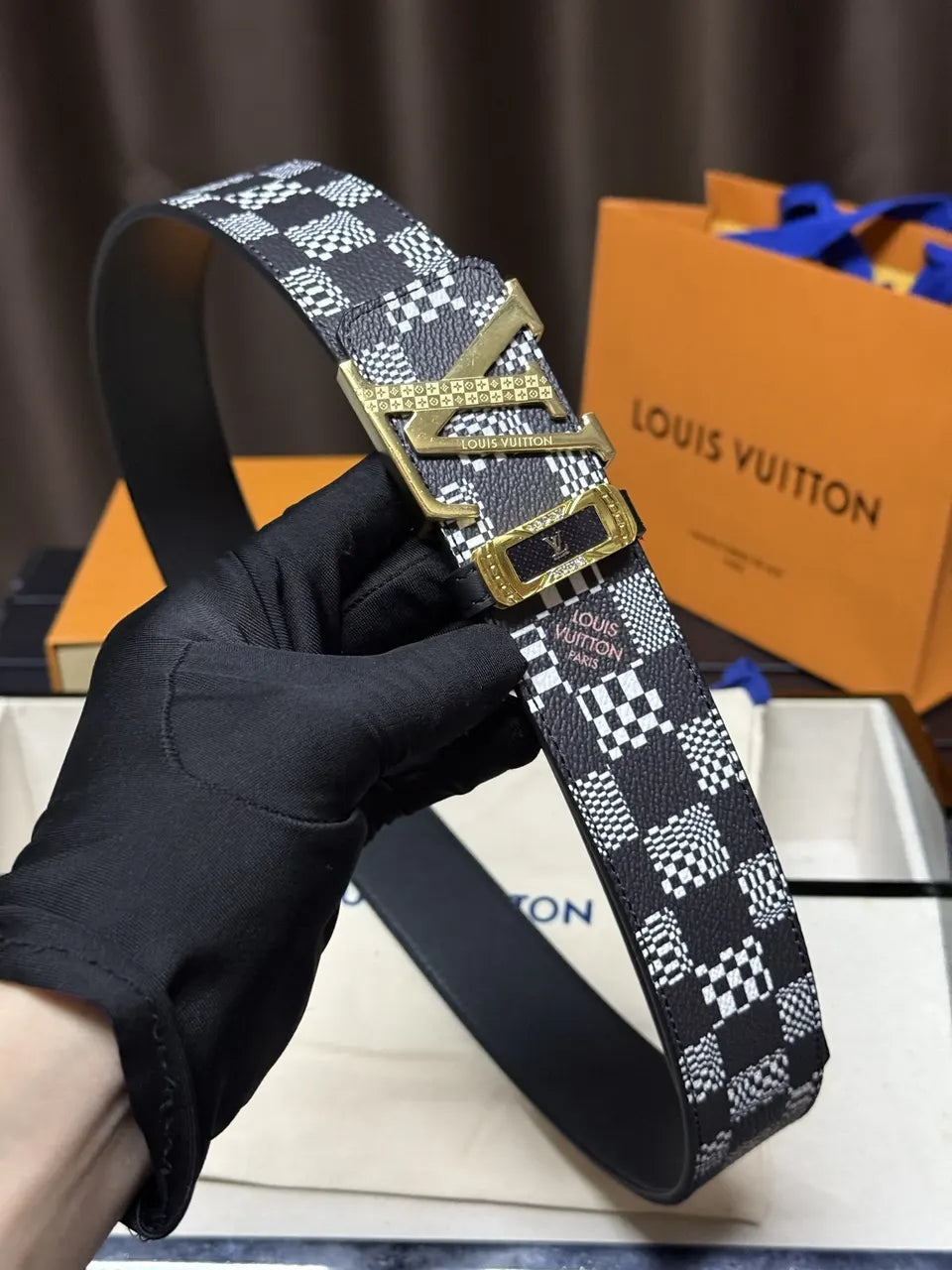 Damier Checkered Belt - Hình 6