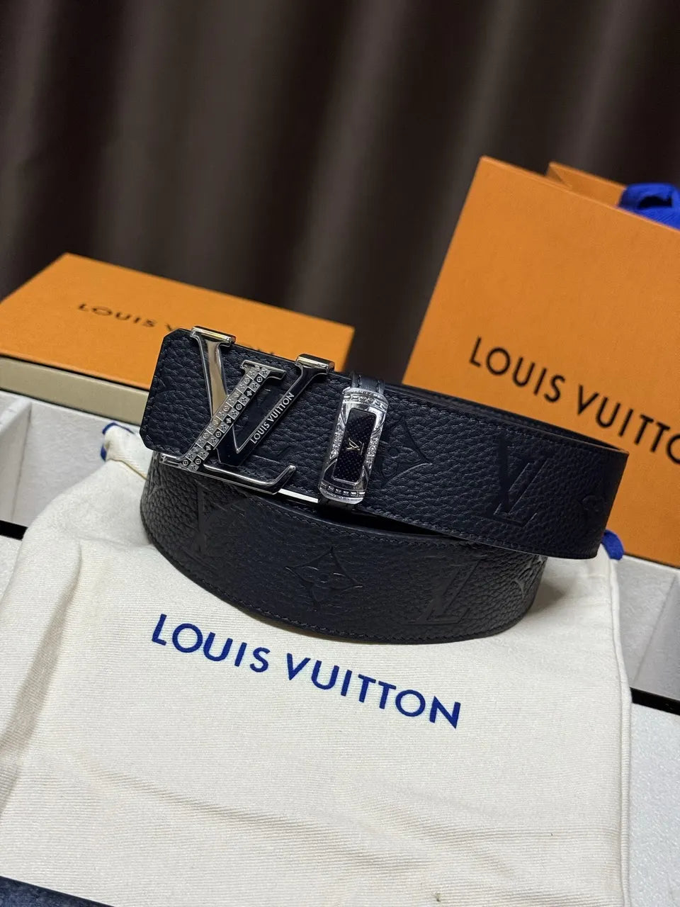 Louis Vuitton Embossed Belt diamond