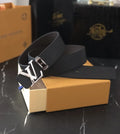 Louis Vuitton Black Taurillon Leather Belt lv