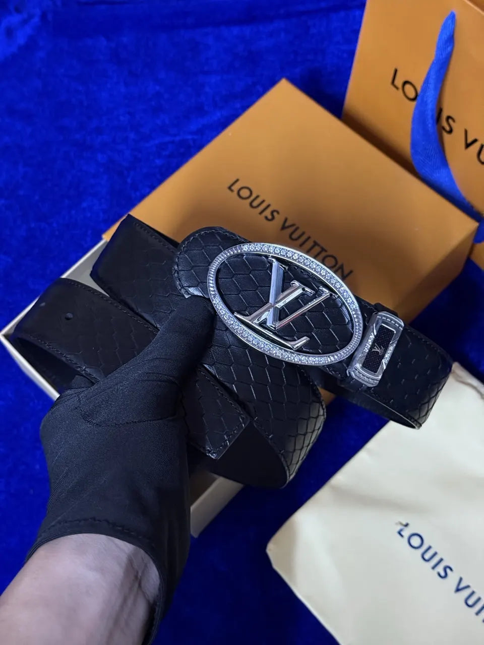 Louis Vuitton Python Leather Belt - Hình 4