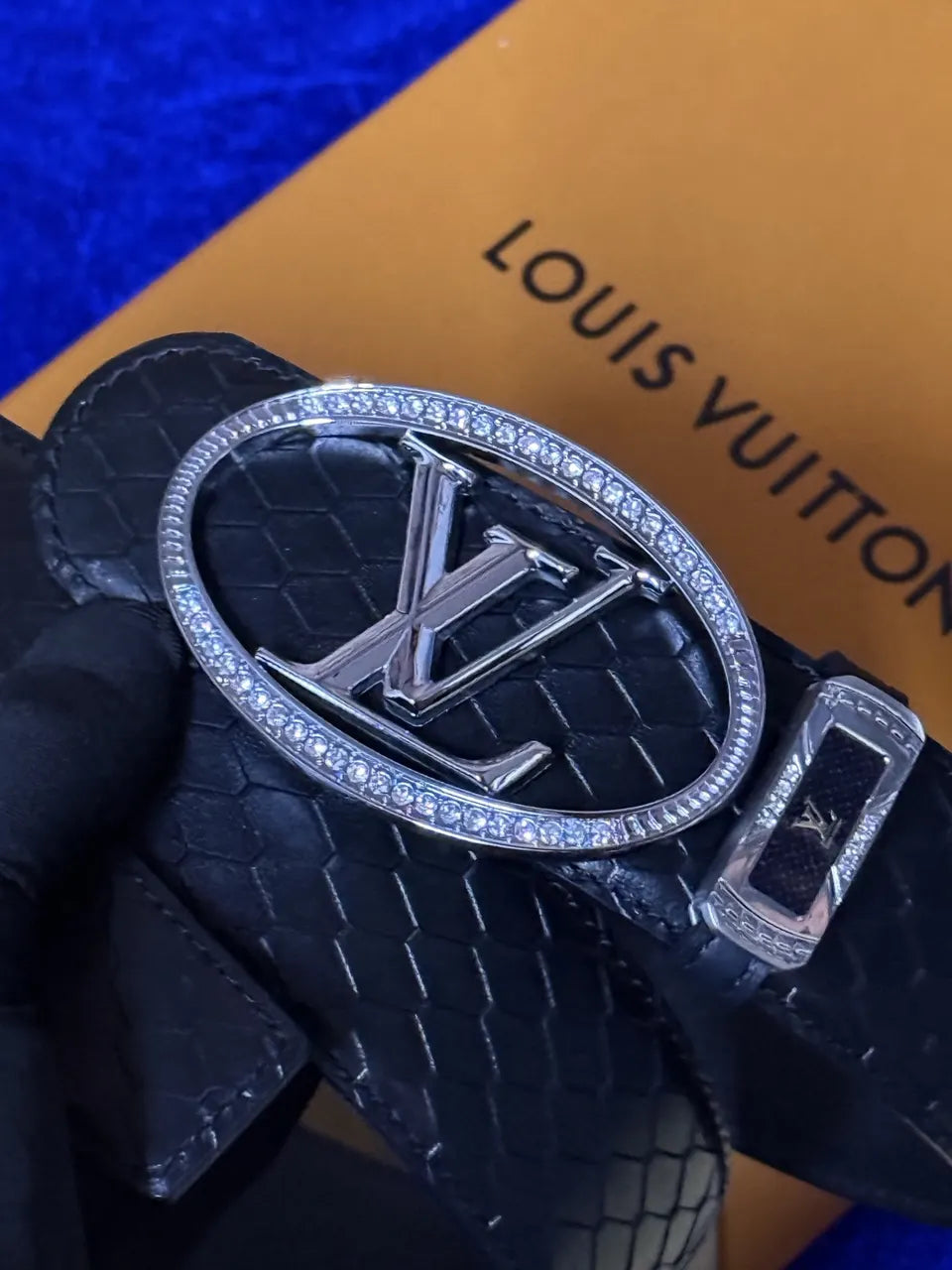 Louis Vuitton Python Leather Belt - Hình 5