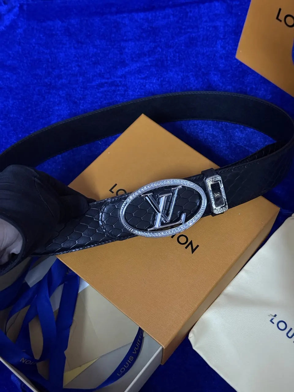 Louis Vuitton Python Leather Belt - Hình 7
