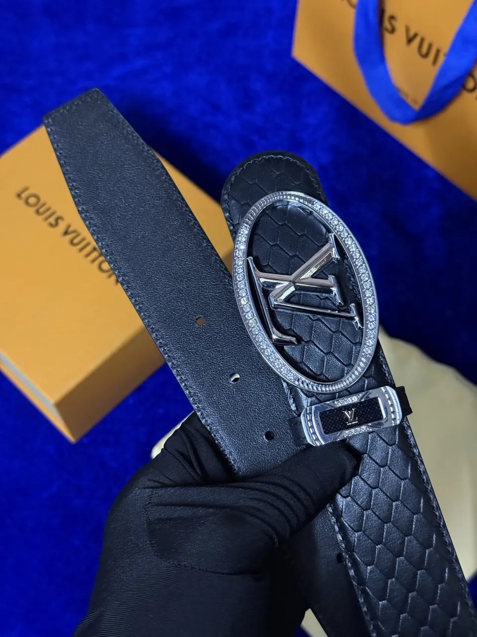 Louis Vuitton Python Leather Belt - Hình 9