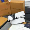 Louis Vuitton White Monogram Shadow Belt