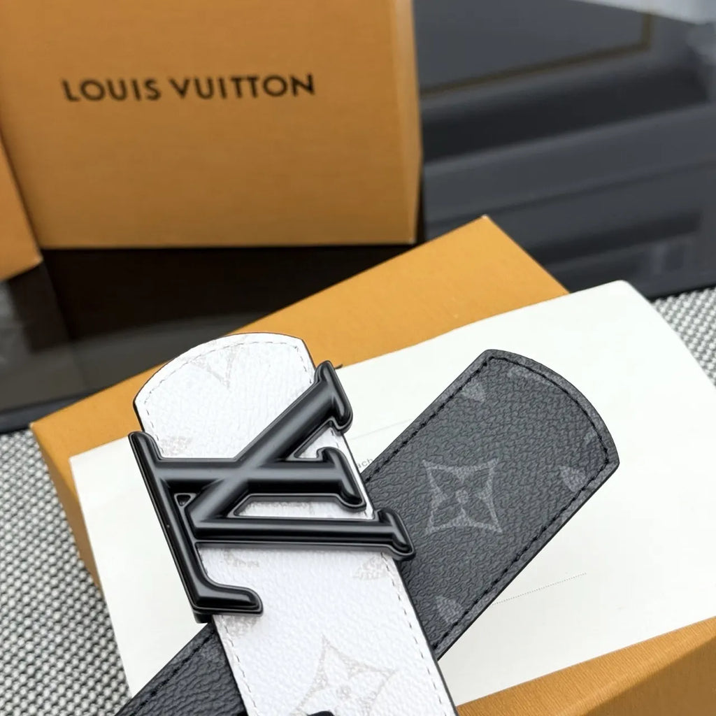 Louis Vuitton White Monogram Shadow Belt - Hình 6