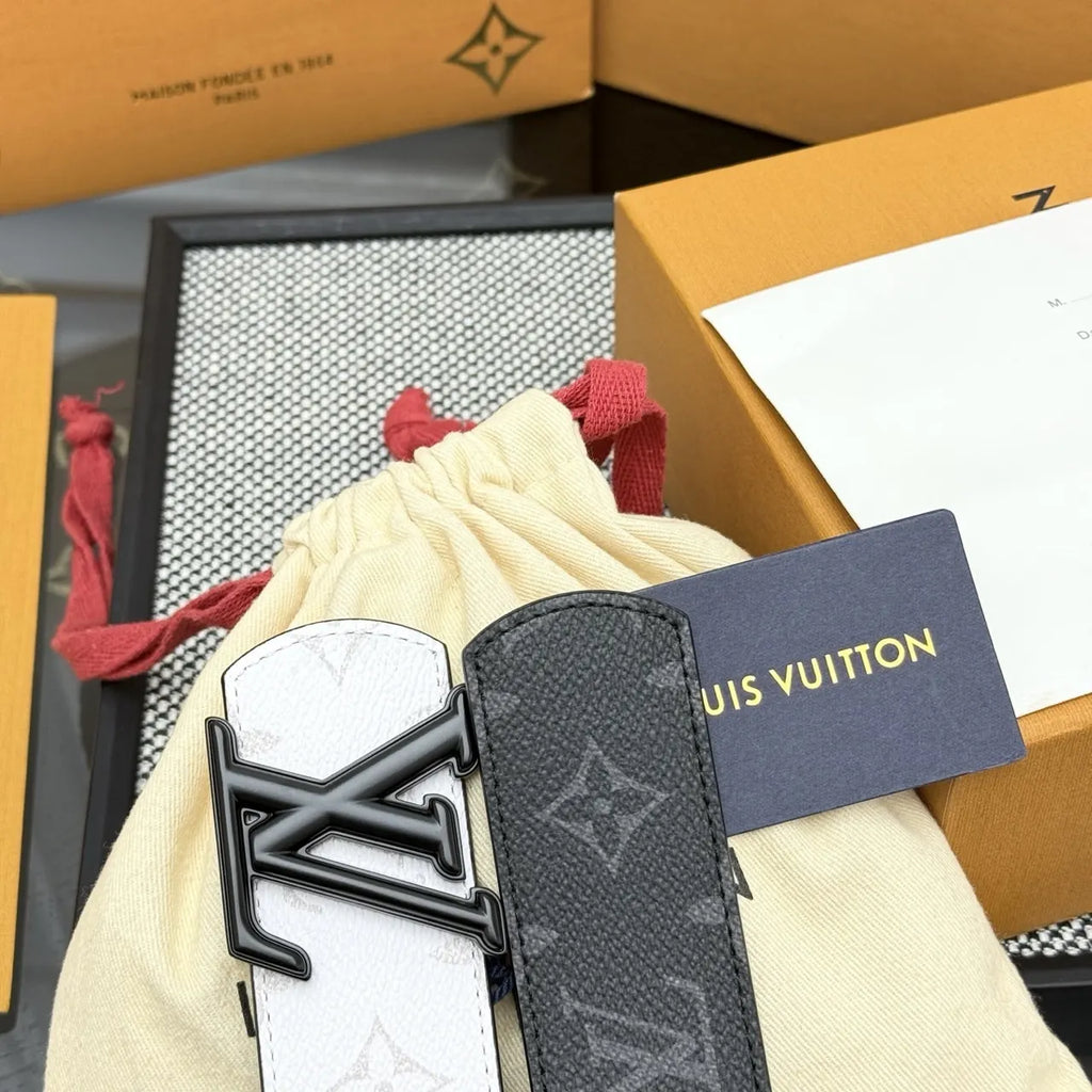 Louis Vuitton White Monogram Shadow Belt - Hình 7