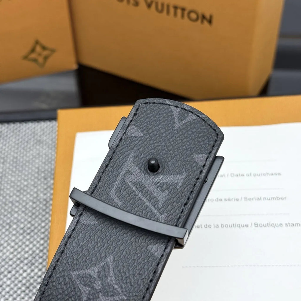 Louis Vuitton White Monogram Shadow Belt - Hình 8