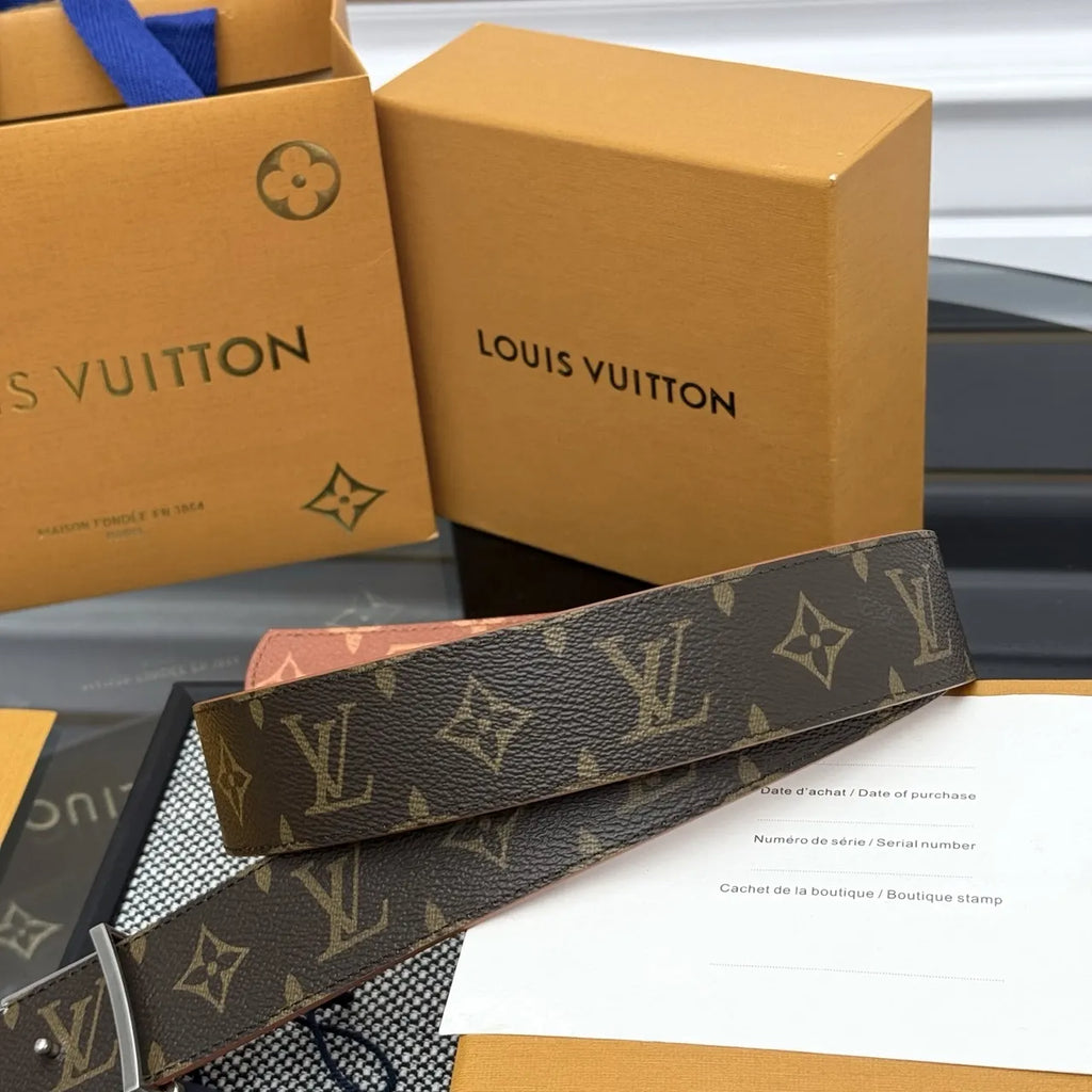 Louis Vuitton Tan Monogram Belt - Hình 3