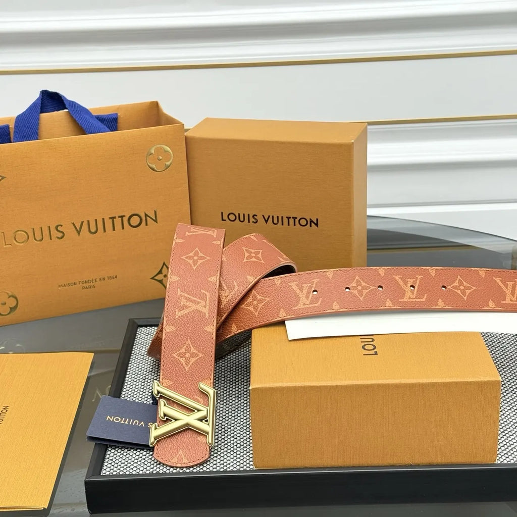 Louis Vuitton Brown Monogram Canvas Belt - Hình 2