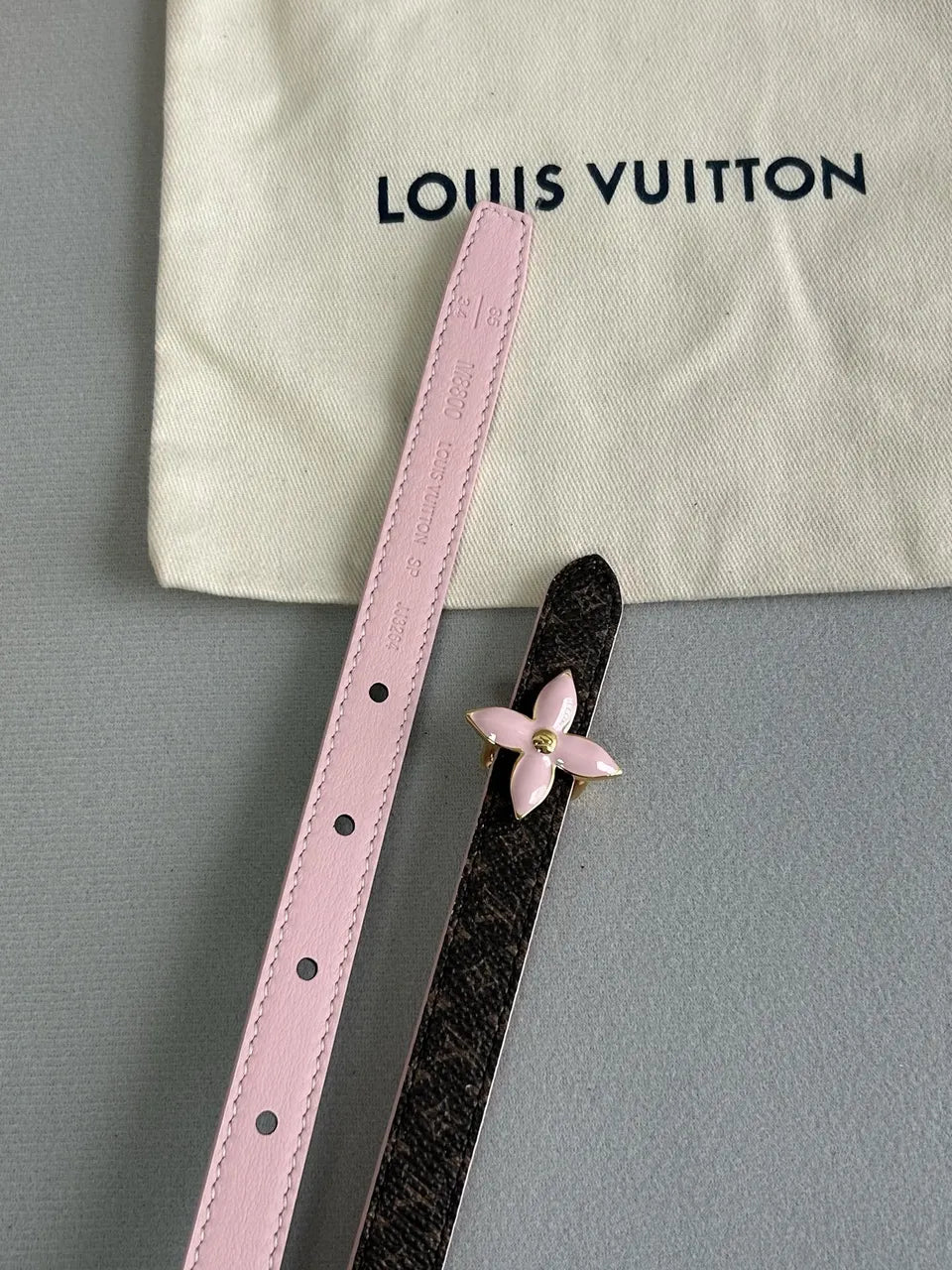 Louis Vuitton Flower Pink Belt - Hình 2
