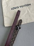 Louis Vuitton Monogram Flower Burgundy Leather Belt