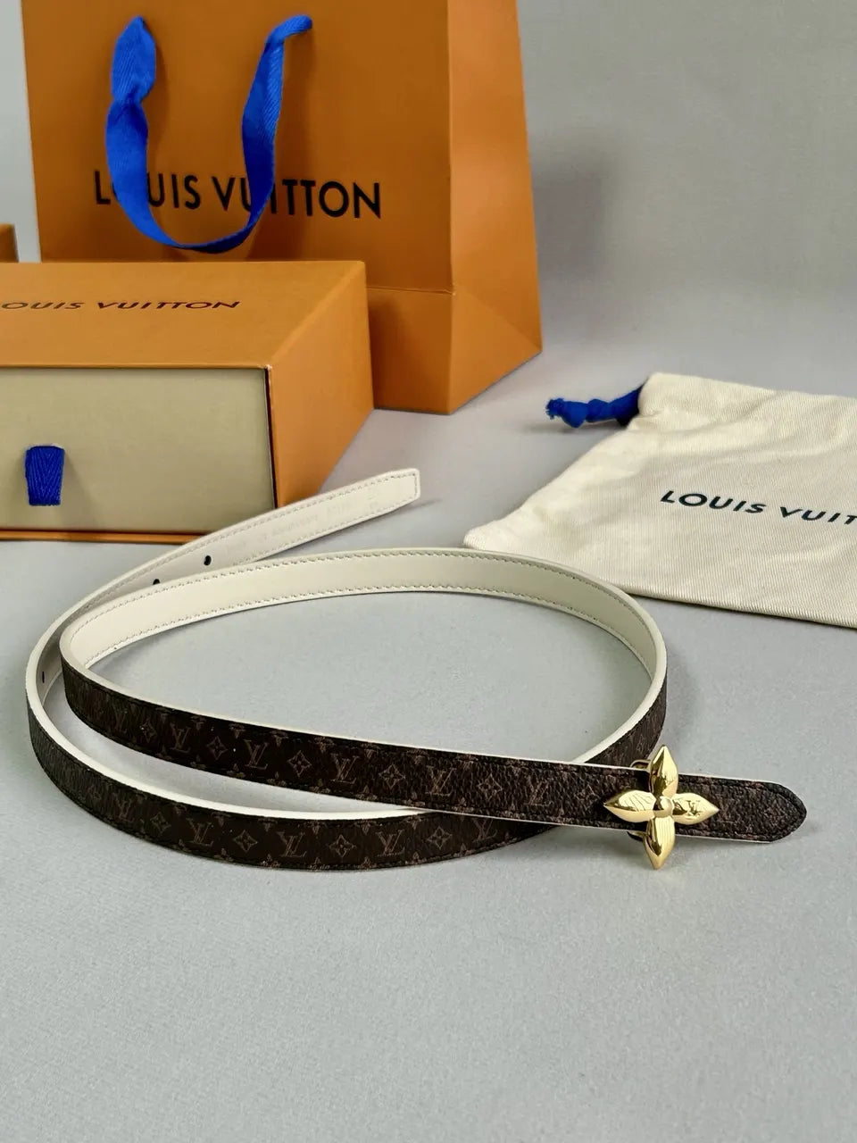 monogram Louis Vuitton Flower Belt - Hình 5