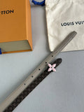 LV Taupe Monogram Skinny Belt