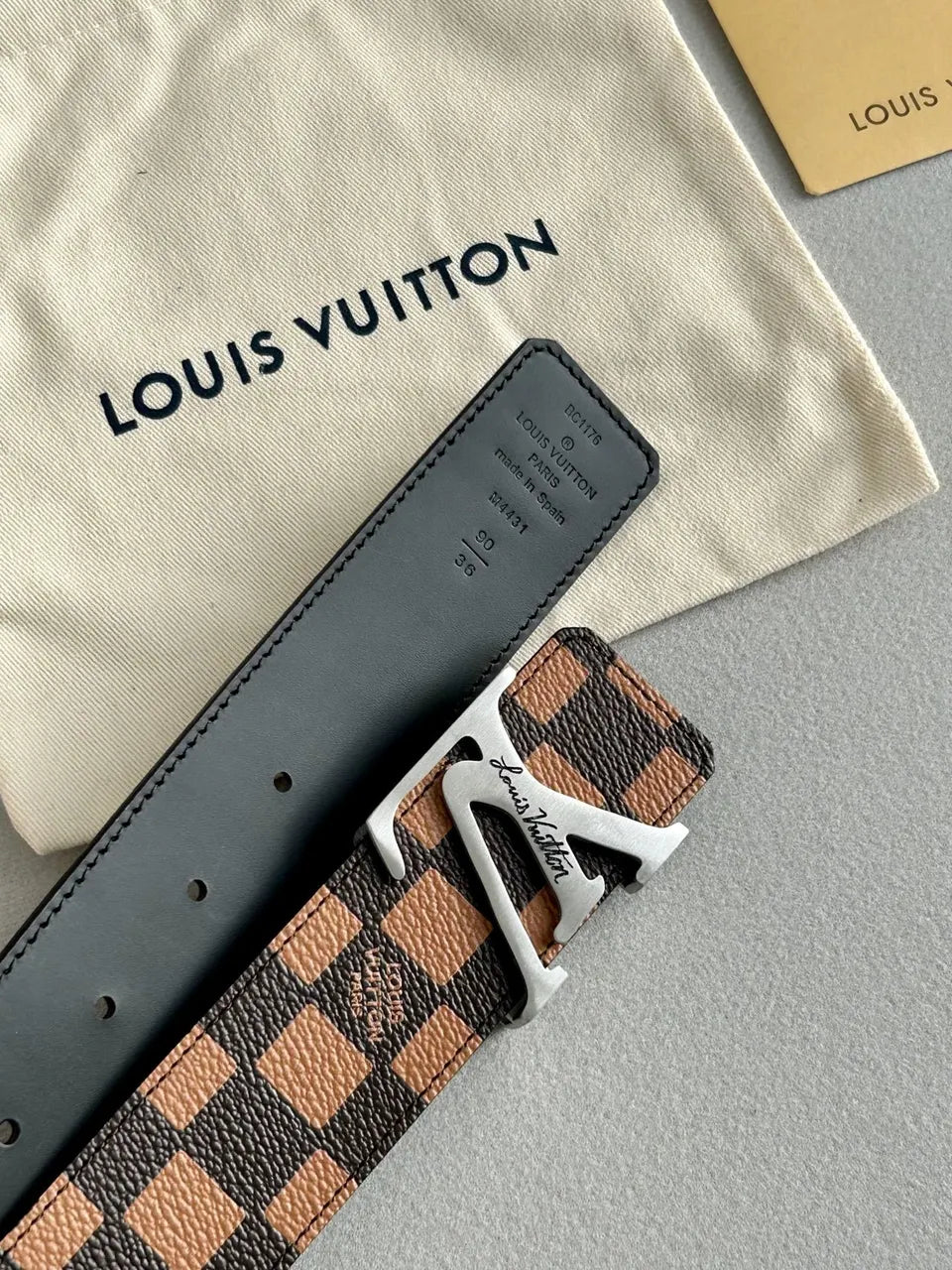 Damier Ebene Canvas Belt - Hình 2