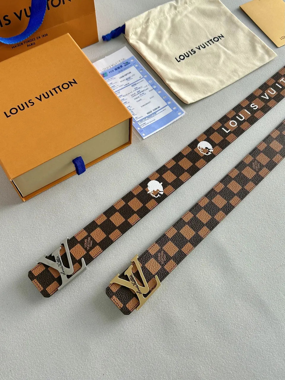 Damier Ebene Canvas Belt - Hình 6