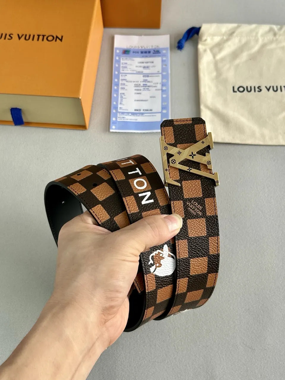 Louis Vuitton Damier Canvas Belt - Hình 2