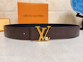 Brown Embossed Leather Belt