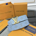 Louis Vuitton Blue Monogram Jacquard Belt