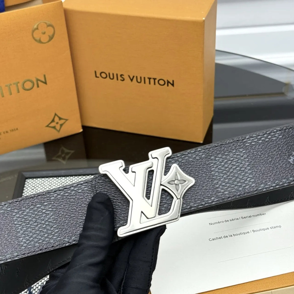 Damier Infini Black Belt - Hình 8