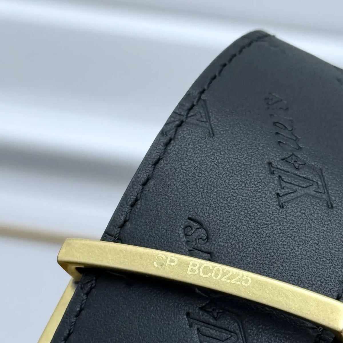 LV Monogram Brown Belt Gold Buckle - Hình 7