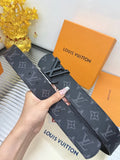 matte Louis Vuitton Black Monogram Belt