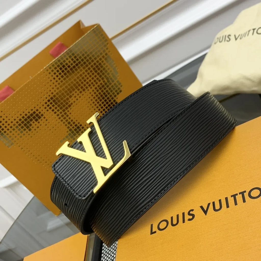 Louis Vuitton Epi Black Leather Belt - Hình 3
