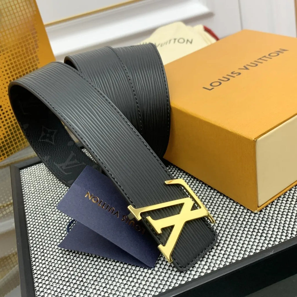 Louis Vuitton Epi Black Leather Belt - Hình 4
