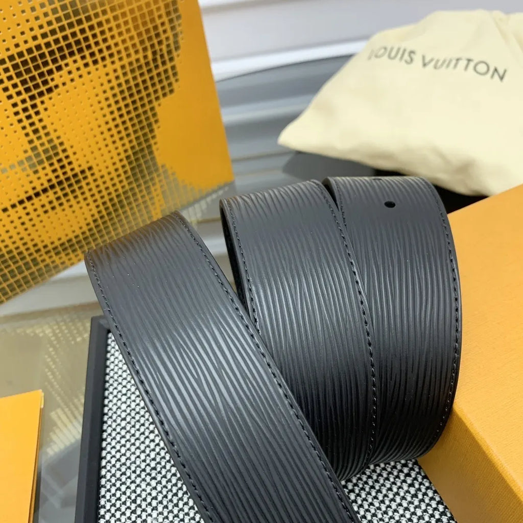 Louis Vuitton Epi Black Leather Belt - Hình 5