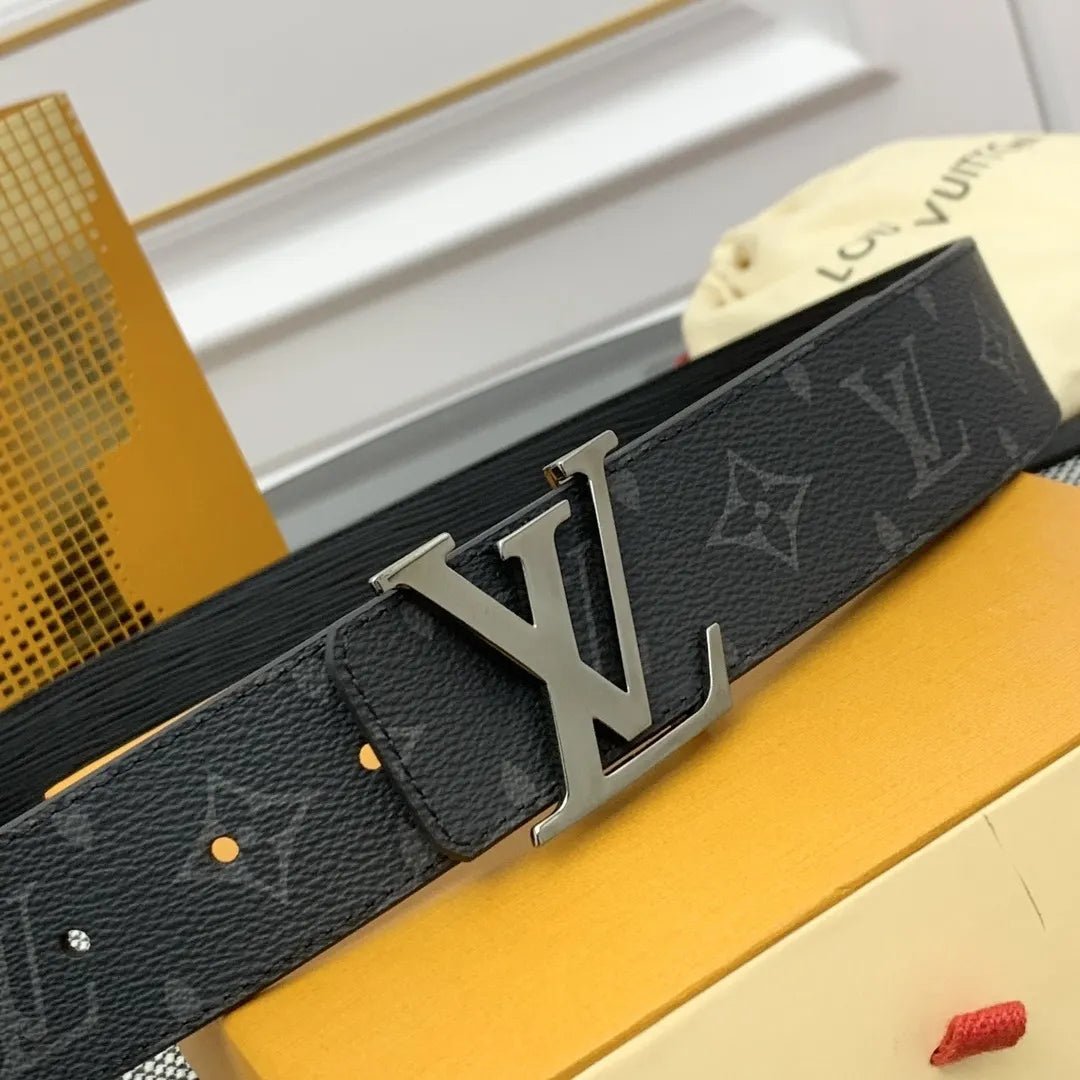 LV Reversible Black Monogram Belt - Hình 2