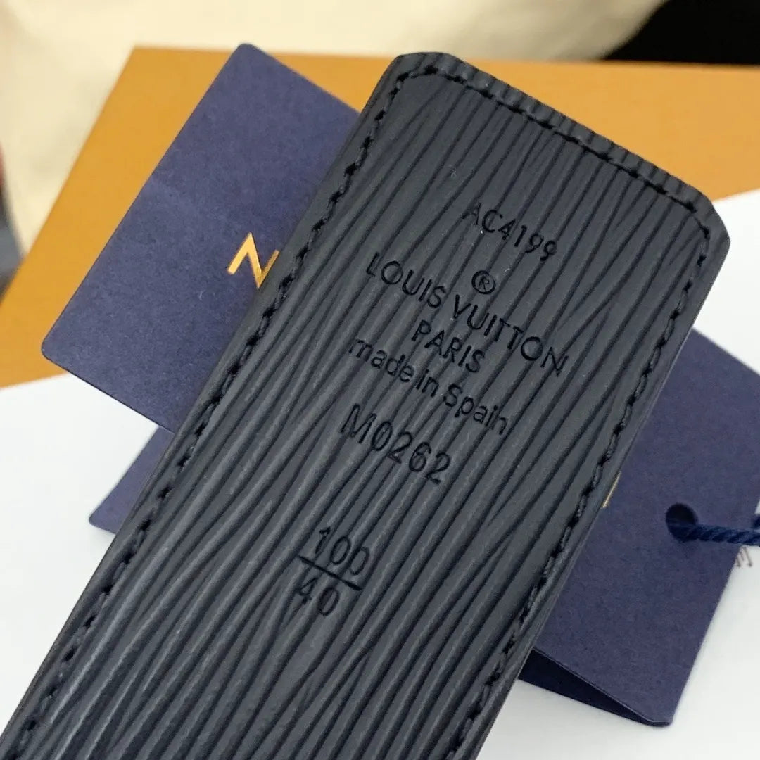 LV Reversible Black Monogram Belt - Hình 6