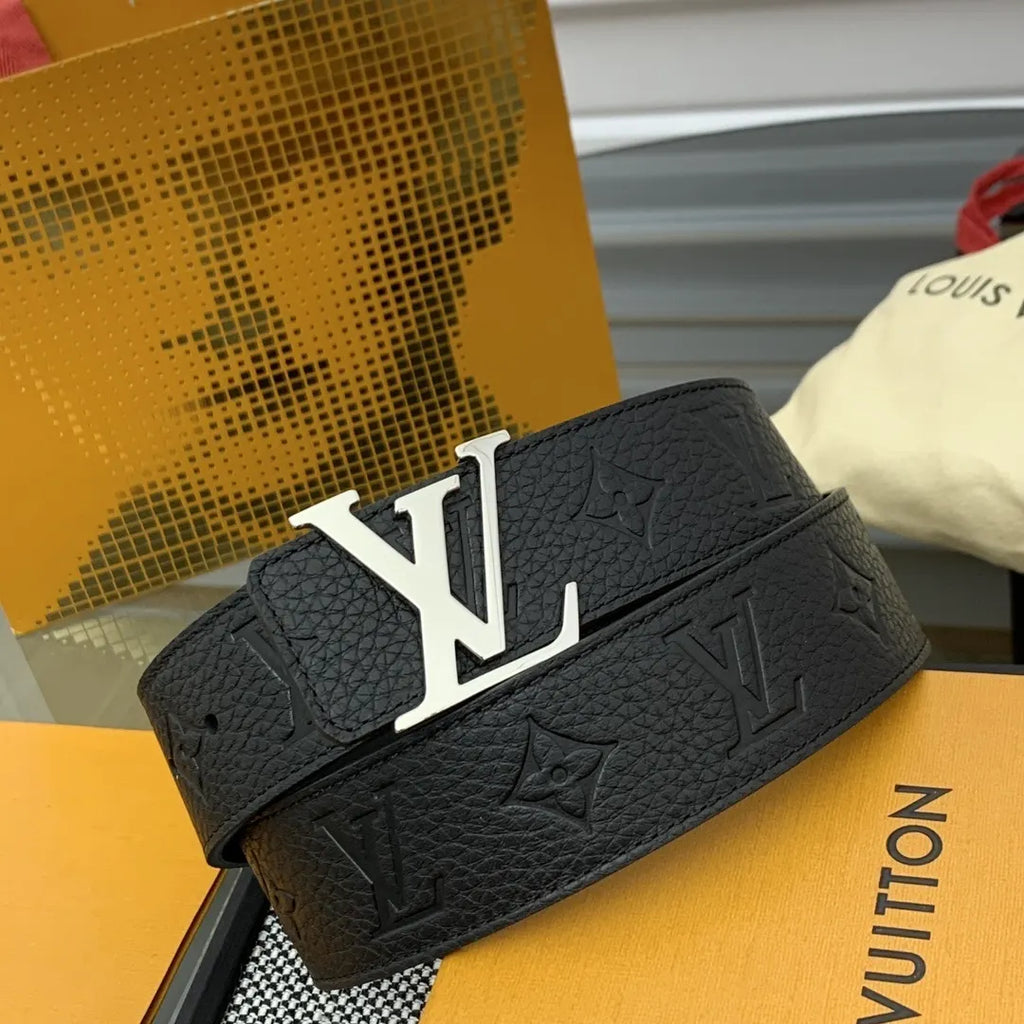 buckle Louis Vuitton Embossed Belt Black - Hình 2
