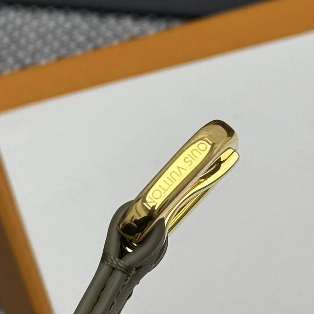 Louis Vuitton Olive Green Leather Belt - Hình 9