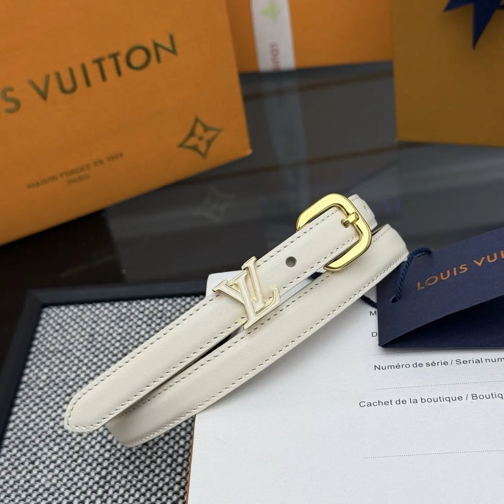Louis Vuitton Ivory Leather Belt