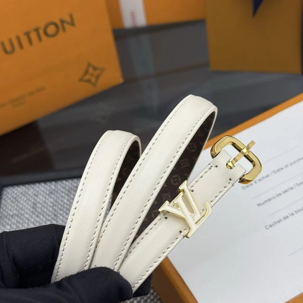 Louis Vuitton Ivory Leather Belt - Hình 3