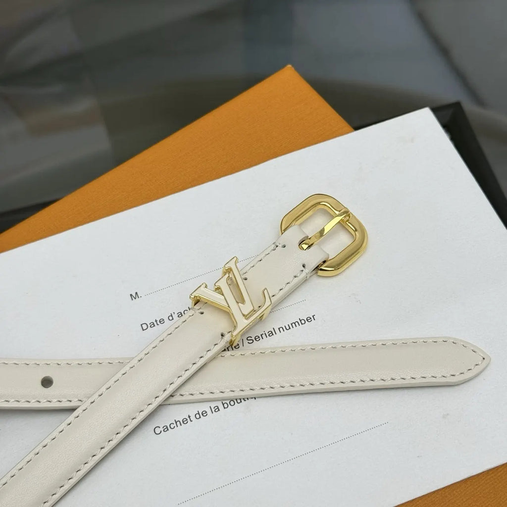 Louis Vuitton Ivory Leather Belt - Hình 7