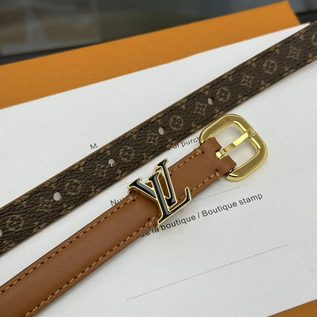 Louis Vuitton Tan Leather Thin Belt - Hình 8