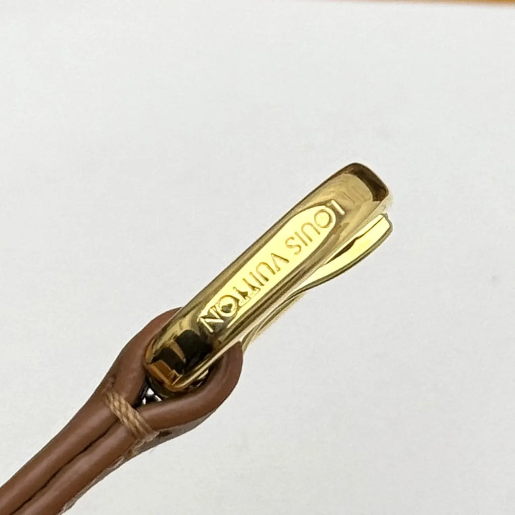 Louis Vuitton Tan Leather Thin Belt - Hình 9