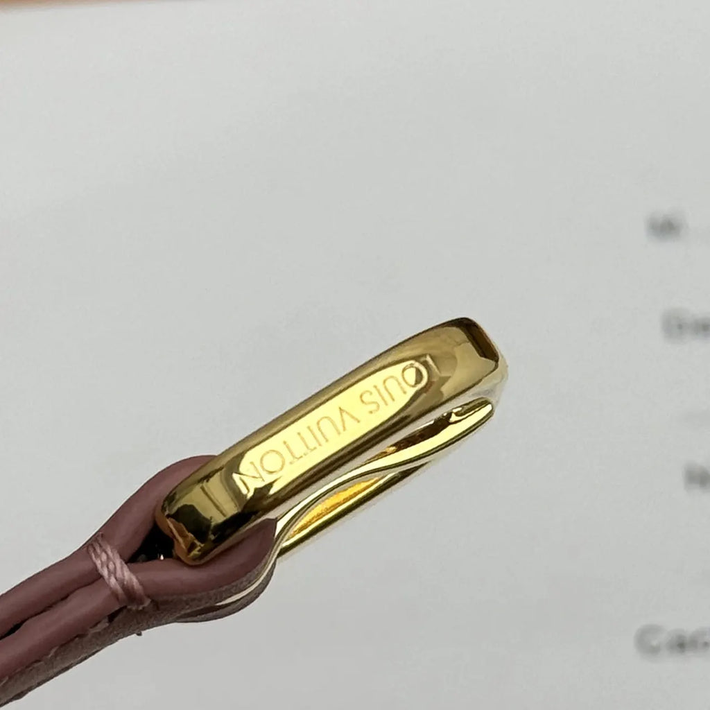 Louis Vuitton Pink Leather Skinny Belt - Hình 9