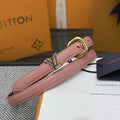 Louis Vuitton Pink Leather Skinny Belt