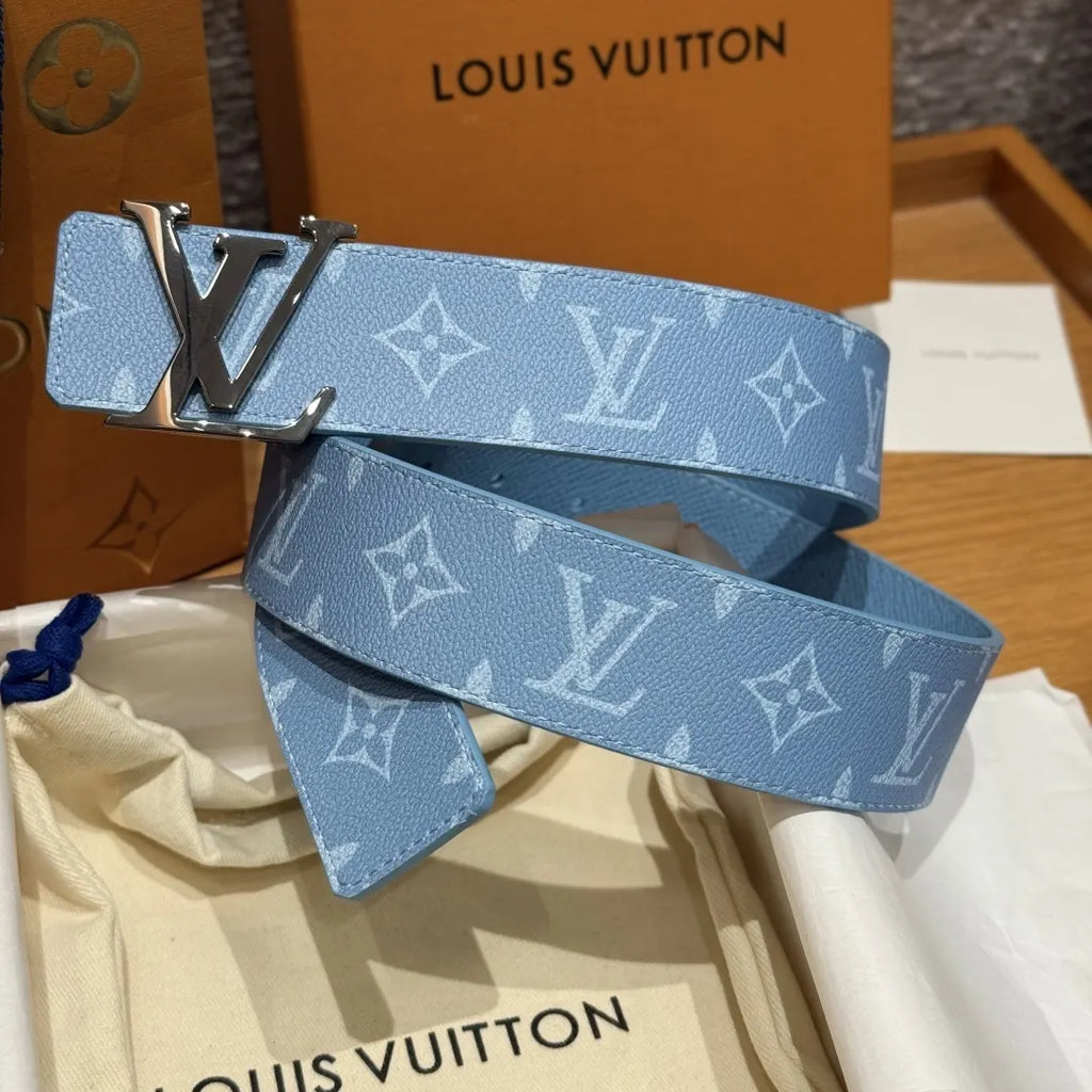 Louis Vuitton Pastel Blue Monogram Belt - Hình 2
