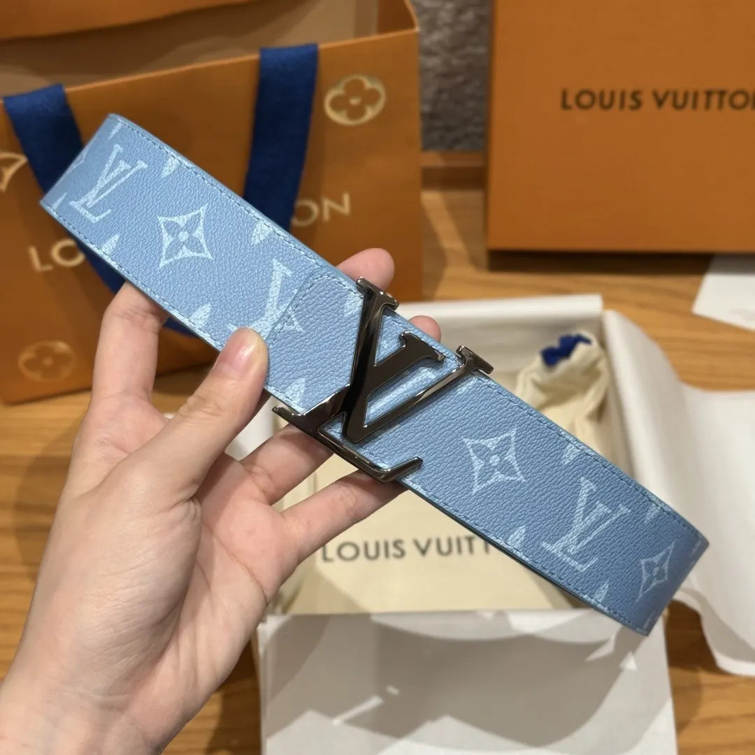 Louis Vuitton Pastel Blue Monogram Belt - Hình 5