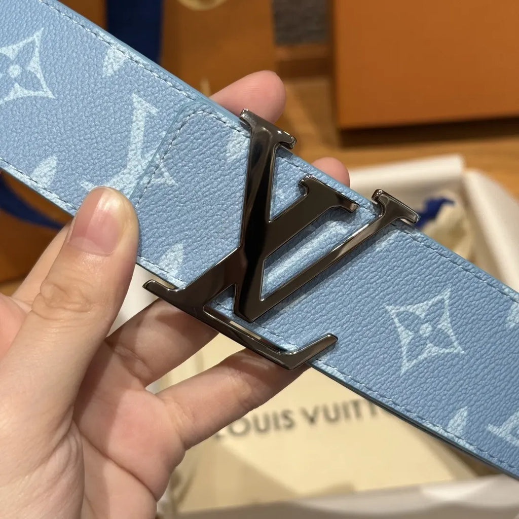 Louis Vuitton Pastel Blue Monogram Belt - Hình 6