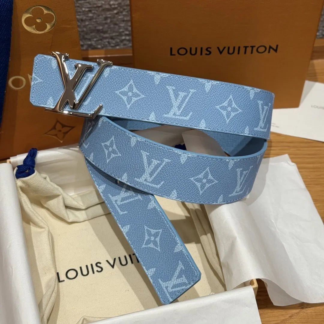Louis Vuitton Pastel Blue Monogram Belt