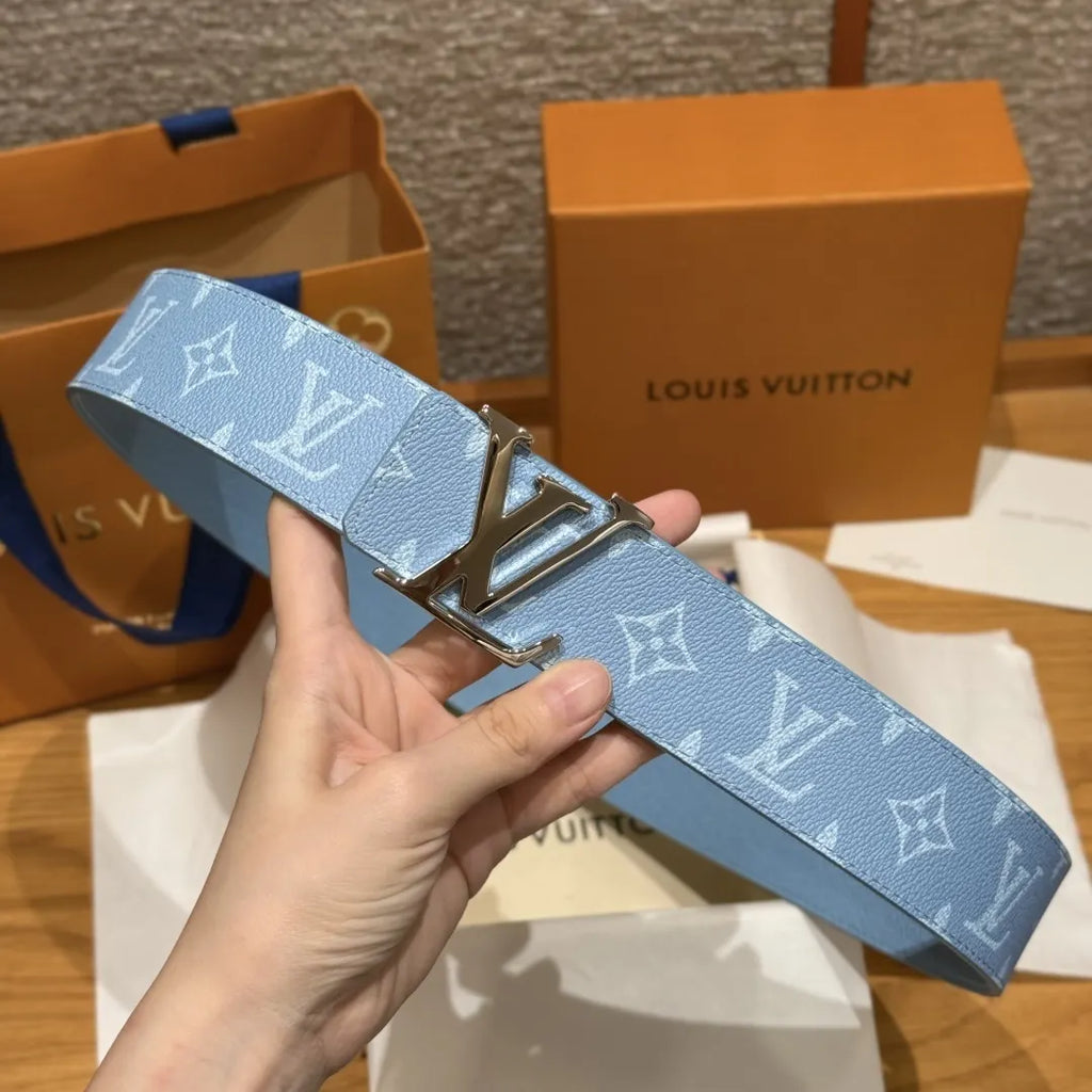 Louis Vuitton Pastel Blue Monogram Belt - Hình 4