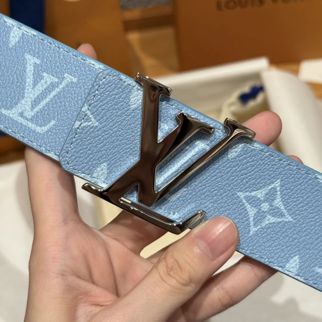 Louis Vuitton Pastel Blue Monogram Belt - Hình 5