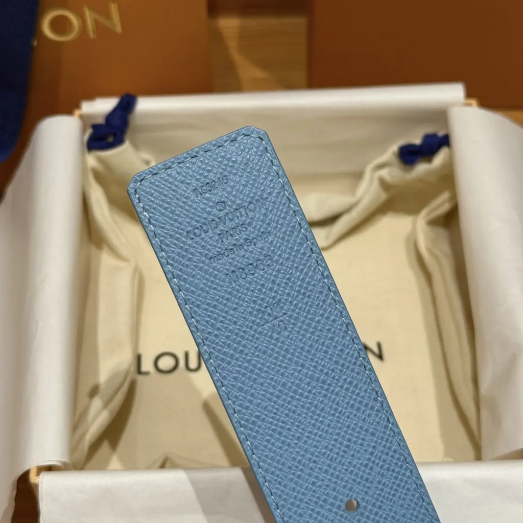 Louis Vuitton Pastel Blue Monogram Belt - Hình 8