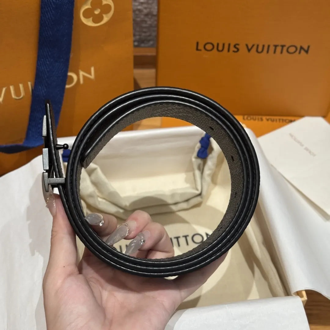 Louis Vuitton Black Signature Belt - Hình 4