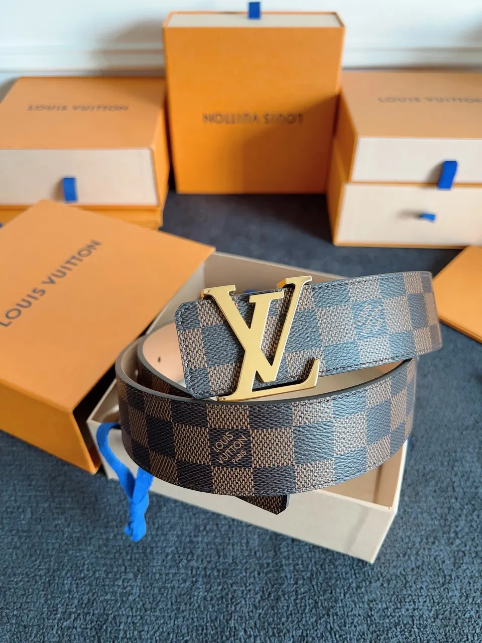 Louis Vuitton Damier Brown Belt - Hình 2