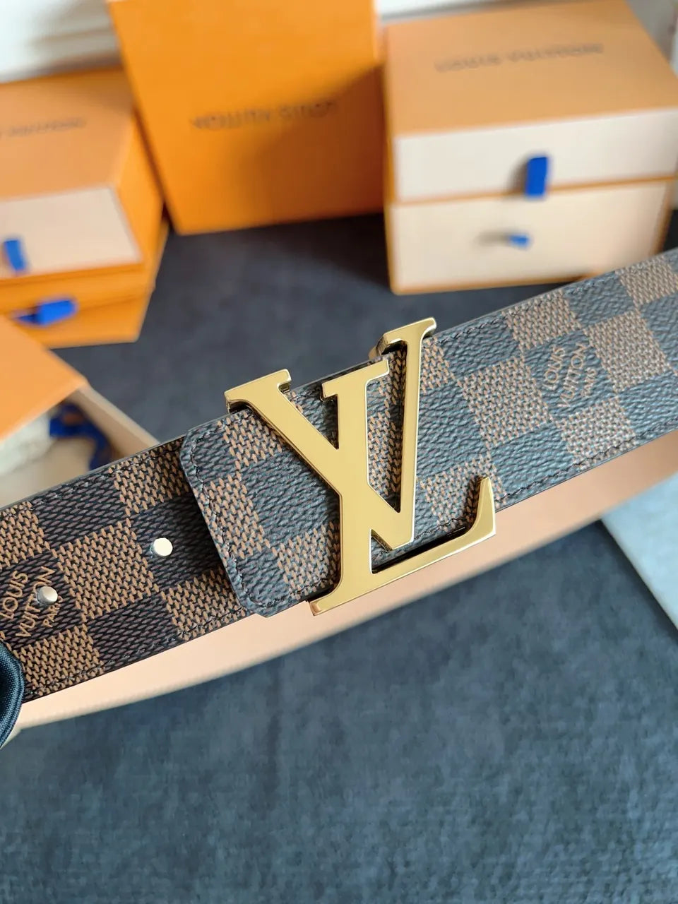 Louis Vuitton Damier Brown Belt - Hình 3